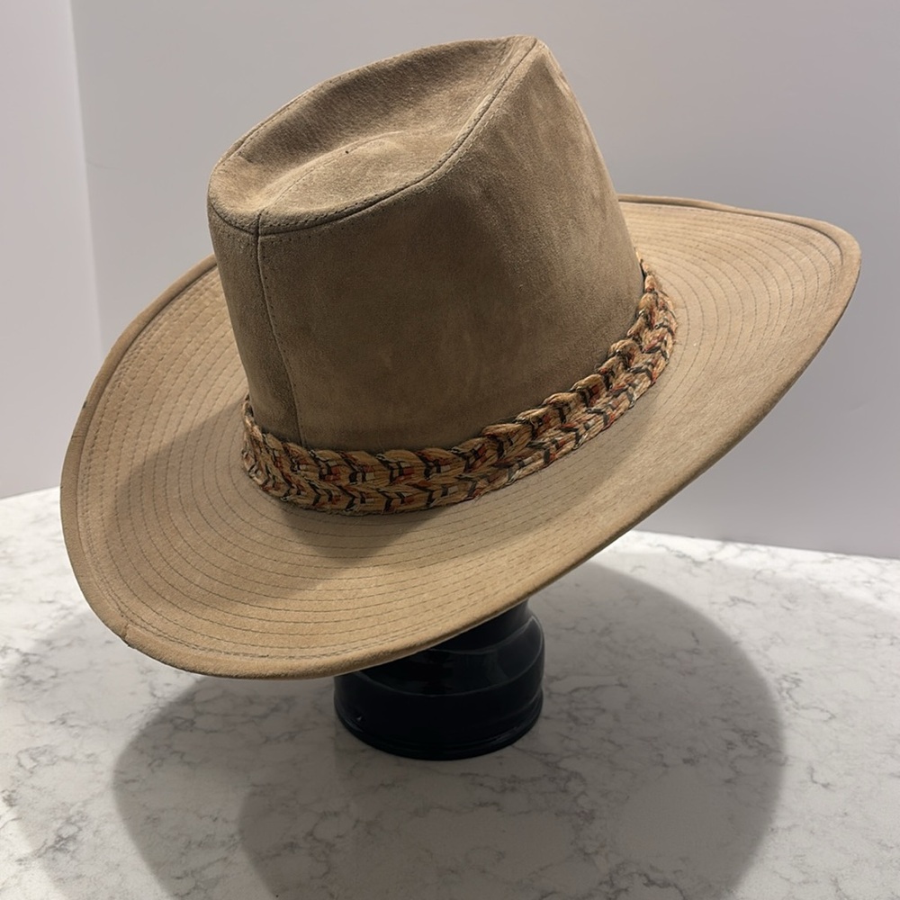 Resistol Self-Conforming Tan Feather Western Cowboy Hat size 7 1/8‎ - Picture 8 of 14